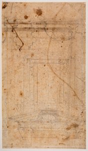 Falsír és templom részleges alaprajza alkotó: Michelangelo Buonarroti