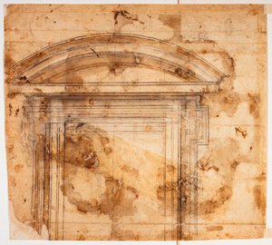 Ablakvázlatok a San Giovanni dei Fiorentini számára alkotó: Michelangelo Buonarroti