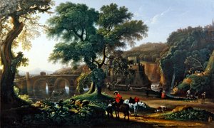 Táj figurákkal (olaj, vászon)