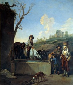 Michelangelo Cerquozzi (Michelangelo delle Battaglie) festménye a víztálról (1602-1660)