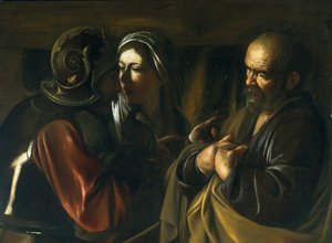 Szent Péter tagadása, 1610 alkotó: Michelangelo Merisi Caravaggio