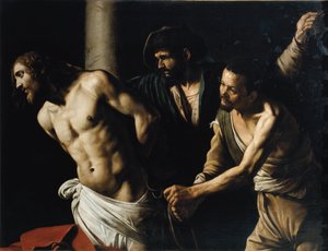 Krisztus megkorbácsolása vagy a korbácsolás az oszlopnál (olaj, vászon alkotó: Michelangelo Merisi da Caravaggio