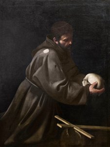 Szent Ferenc meditációban alkotó: Michelangelo Merisi da Caravaggio