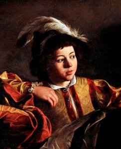 Szent Máté elhívása, részlet (olaj, vászon alkotó: Michelangelo Merisi da Caravaggio