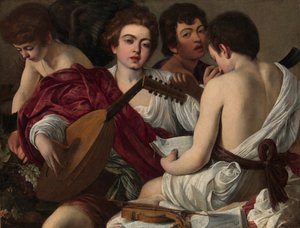 The Musicians, 1595 körül (olaj, vászon) alkotó: Michelangelo Merisi da Caravaggio