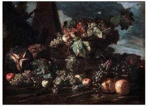 „Csendélet szőlővel”, 17. század. alkotó: Michelangelo Pace del Campidoglio