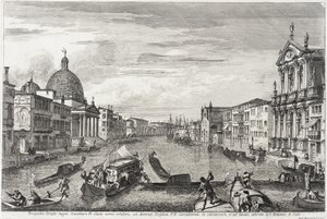 A Canal Grande San Simeone Piccolo és Santa Chiara között alkotó: Michele Marieschi