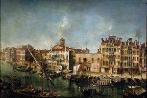Kilátás a Grand Canalra a Fondamenta Del Vin felől, 1736-1737. alkotó: Michele Marieschi