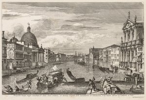 Velence látképe: Santa Chiara, 1741. alkotó: Michele Marieschi