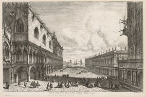 Velence látképe: A Piazzetta, 1741. alkotó: Michele Marieschi