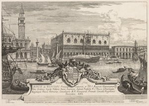 Velence látképe: A Piazzetta és a hercegi palota, 1741.
