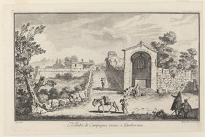 Kilátás Campagna Gamberaia közelében alkotó: Michele Marieschi after Giuseppe Zocchi