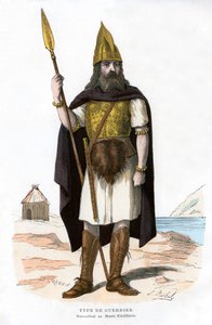 Harcos, esetleg gall vagy frank, 1882-1884. alkotó: Michelz