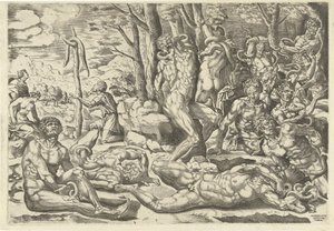 A pimasz kígyó imádata alkotó: Michiel Coxie (I) (attributed to)