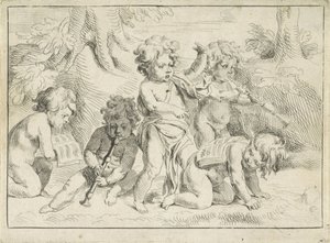 Öt zenélő gyerek alkotó: Michiel Frans van der Voort