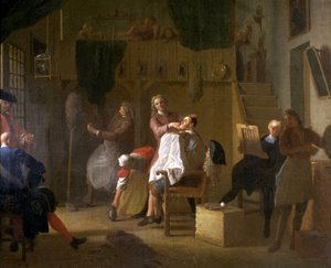 Barbershop alkotó: Miguel Angel Houasse