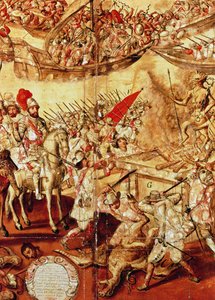 Mexikó meghódítása, egyike a 24 panelből álló sorozatnak