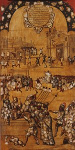 Mexikó hódítása, IV. panel, 1696-1715 körül (festés fára)