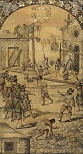 Hernan Cortes par Gonzalez, Miguel és Juan Mexikó meghódítása (aktív 17. század vége). Olaj, fa