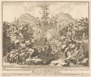 A Seconda Macchina Kína számára 1738: Bacchus és Ceres diadala alkotó: Miguel de Sorellò, after Carl Marcus Tuscher