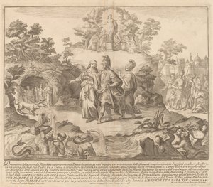 Aeneas és a Cumean Sybil, a "Chinea" Fesztiválra alkotó: Miguel de Sorellò after Francisco Preciado