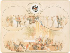 Bál a Téli Palota címercsarnokában, 1889