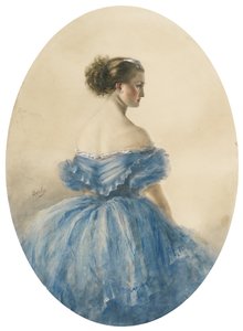 Anna zu Sayn-Wittgenstein hercegnő portréja alkotó: Mihaly von Zichy