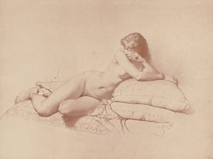 Tanulmány egy fekvő női aktról, 1885 alkotó: Mihaly von Zichy