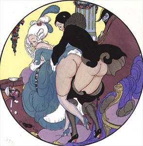 Tanár megtámadja tanítványát, 26-os lemez az Eros örömeiből, kocsma. 1901 Lipcsében (héliomgravúr)
