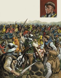 Agincourt-i csata, 1415. október 25. (gouache, papír)