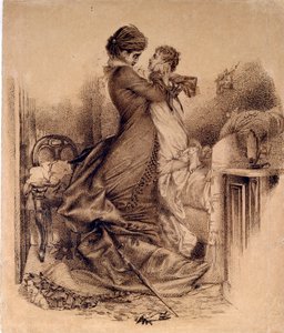 Anna Karenine avec son fils – Illusztráció Leon Tolsztoj "Anna Karenine"" című regényéhez alkotó: Mikhail Aleksandrovich Vrubel