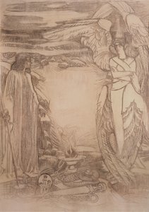 Illusztráció A. Puskin Próféta című verséhez, 1905 alkotó: Mikhail Aleksandrovich Vrubel