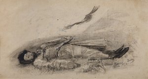 Illusztráció M. Lermontov Ismail-Bey című verséhez, 1889-1891 alkotó: Mikhail Aleksandrovich Vrubel