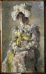 Nadezhda Zabela Vrubel portréja Empire ruhában. (A művész felesége). Mikhail Alekszandrovics Vrubel (Vrubel) festménye (1856-1910), olaj, vászon alkotó: Mikhail Aleksandrovich Vrubel