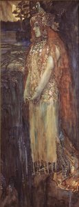 Nadezsda Zabela-Vrubel énekesnő Volhova hercegnő szerepében N. Rimszkij-Korszakov Sadko című operájában, 1898 alkotó: Mikhail Aleksandrovich Vrubel