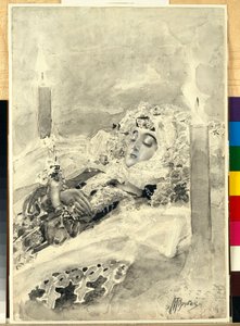 Tamara a koporsóban alkotó: Mikhail Aleksandrovich Vrubel
