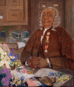 "Charles Linne (Carl von Linne, Linneus 1707-1778), svéd természettudós portréja" Mikhail Dmitrievich Ezuchevsky (1880-1928) festménye, 20. századi Állami Darwin Múzeum, Moszkva