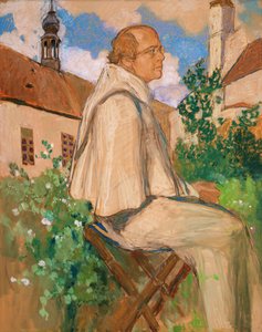 Johann Gregor Mendel genetikus portréja, 1926 (pasztell, papíron)