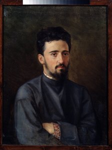 Vszevolod Mihajlovics Garsin (1855-1888) író portréja (V. M. Garshin szerző portréja). Mikhail Georgievich Malysev (1852-1914) festménye, olaj, vászon alkotó: Mikhail Georgievich Malyshev