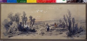 Piotr Ilitch Csajkovszkij (1840-1893) „Mazepa” című operájának függönyterve (P. Csajkovszkij „Mazepa” című operájának függönyterve). Mihail Iljics Bocsarov (1831-1895) munkája. Akvarell papíron alkotó: Mikhail Ilyich Bocharov