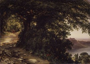 Castel Gandolfo kilátása Róma mellett, 1836