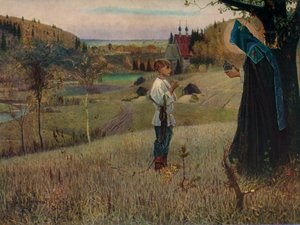 "A gyermek Bartholomew álma", 1889-1890, 1965. alkotó: Mikhail Nesterov