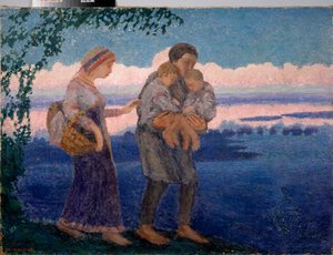 Esti hazatérés – Mihail Nyikolajevics Jakovlev (1880-1942) festménye, olaj, vászon