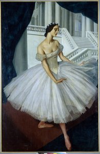Anna Pavlova (1881-1931) balerina portréja (A balerina Anna Pavlova) - Alexandre Evguenievics Jacovieff festménye (Alexander Jevgenyevics Jakovlev vagy Iacovieff) (1887-1938), olaj, vászon (190x121,5 cm)