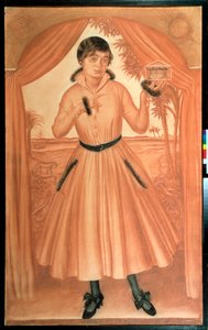 A művész feleségének portréja – Alekszandr Jevgenyevics Jakovlev (1887-1938) munkája, fekete kréta és szangvinikus papíron, 1917 körül, 20. századi orosz művészet, modernizmus - Állami Orosz Múzeum, Szentpétervár