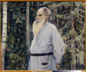 Leon N. Tolsztoj (1828-1910) író portréja (Leo N. Tolsztoj szerző portréja). Mihail Vasziljevics Neszterov (1862-1942) festménye, olaj, vászon alkotó: Mikhail Vasilievich Nesterov