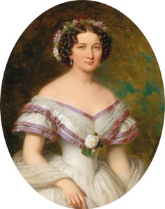 Portrait of Countess Maria Gabriella Josepha Anna Szápáry 1834-1912, née Atzél de Borosjenö, 1857.