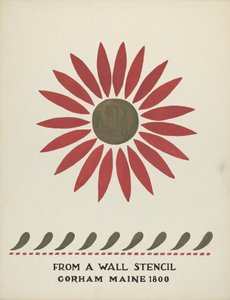 Design a Gorham, Maine 1800-ból: a javasolt portfólióból: "Maine Wall Stencils"