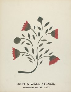 Windham, Maine 1803-as dizájn: a javasolt portfólióból: "Maine Wall Stencils"