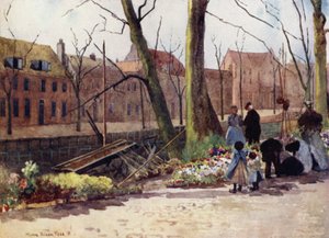 Virágpiac, Haarlem (színes litó)